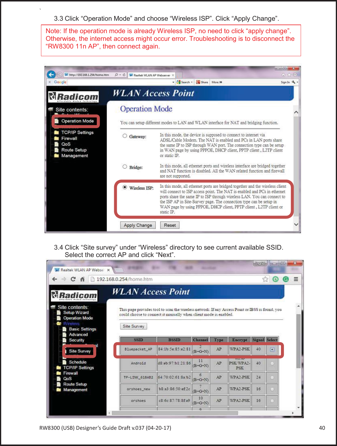 Page 40 of Radicom Research RW8300E Wireless universal adapter User Manual Ethan Frome