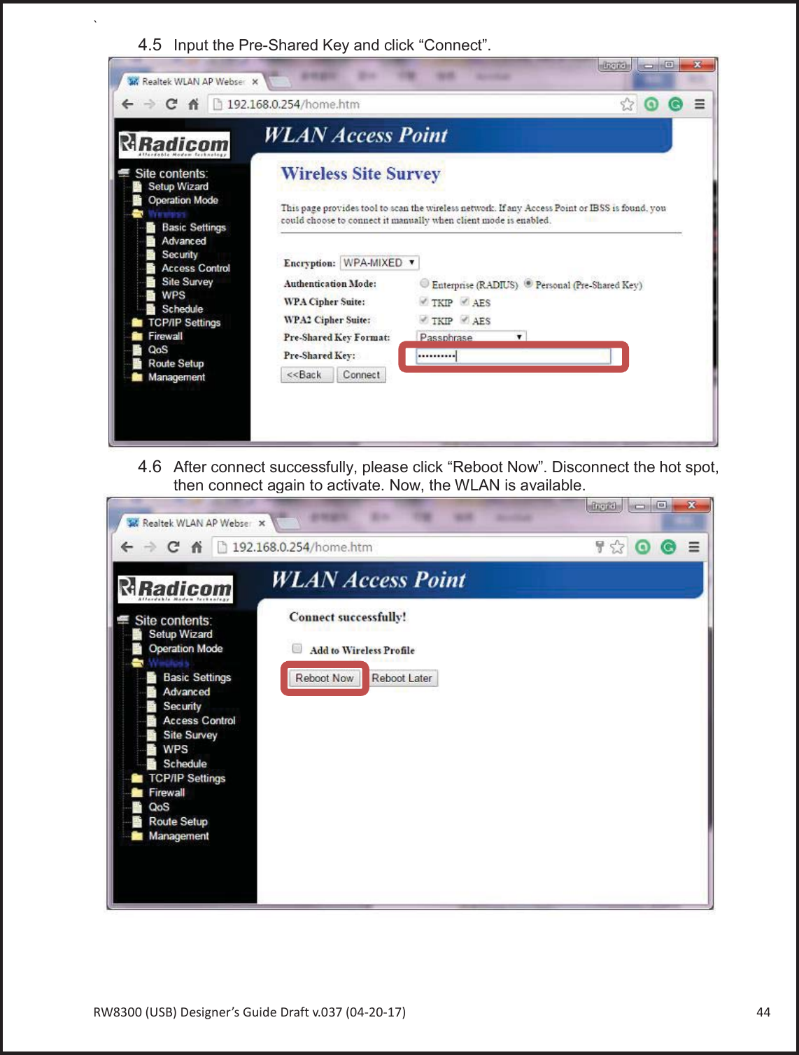 Page 44 of Radicom Research RW8300E Wireless universal adapter User Manual Ethan Frome