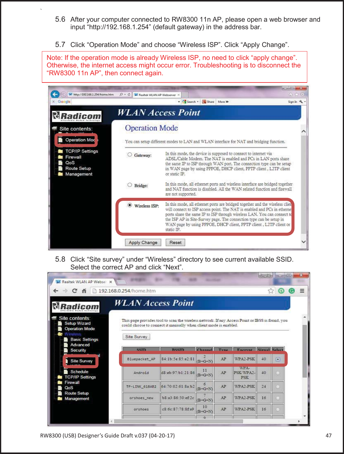 Page 47 of Radicom Research RW8300E Wireless universal adapter User Manual Ethan Frome