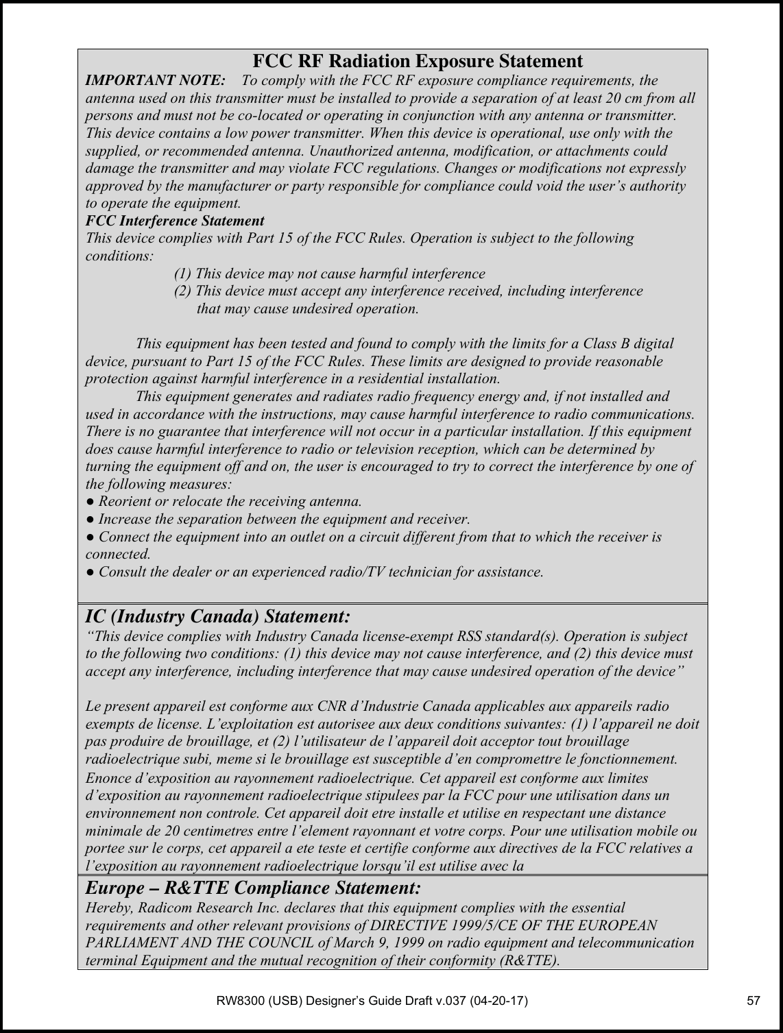 Page 57 of Radicom Research RW8300E Wireless universal adapter User Manual Ethan Frome