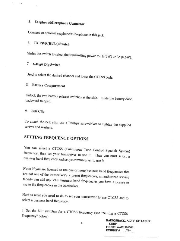 VHF TRANSCEIVER User Manual