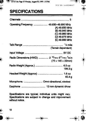 Walkie Talkie User Manual