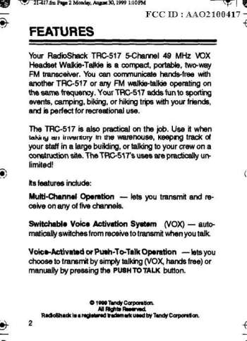 Walkie Talkie User Manual