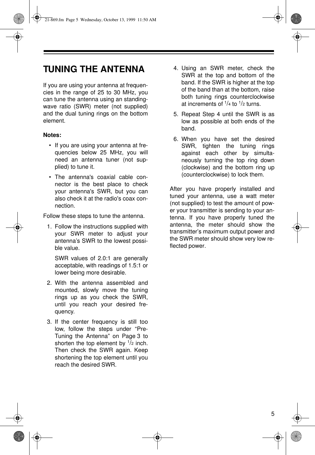 Page 5 of 8 - Radio-Shack Radio-Shack-10M-Users-Manual- Rsil'dxoi  Radio-shack-10m-users-manual