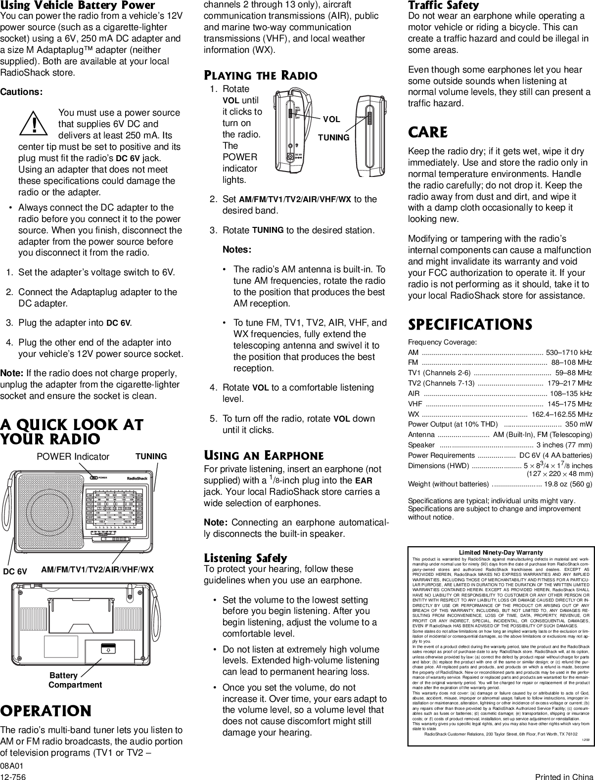 Page 3 of 3 - Radio-Shack Radio-Shack-12-756-Users-Manual- Www RadioShack With CircleR  Radio-shack-12-756-users-manual