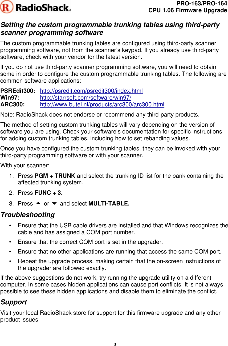 Page 3 of 3 - Radio-Shack Radio-Shack-20-163-Users-Manual- PRO-163/PRO-164 (20-163/20-164)  Radio-shack-20-163-users-manual