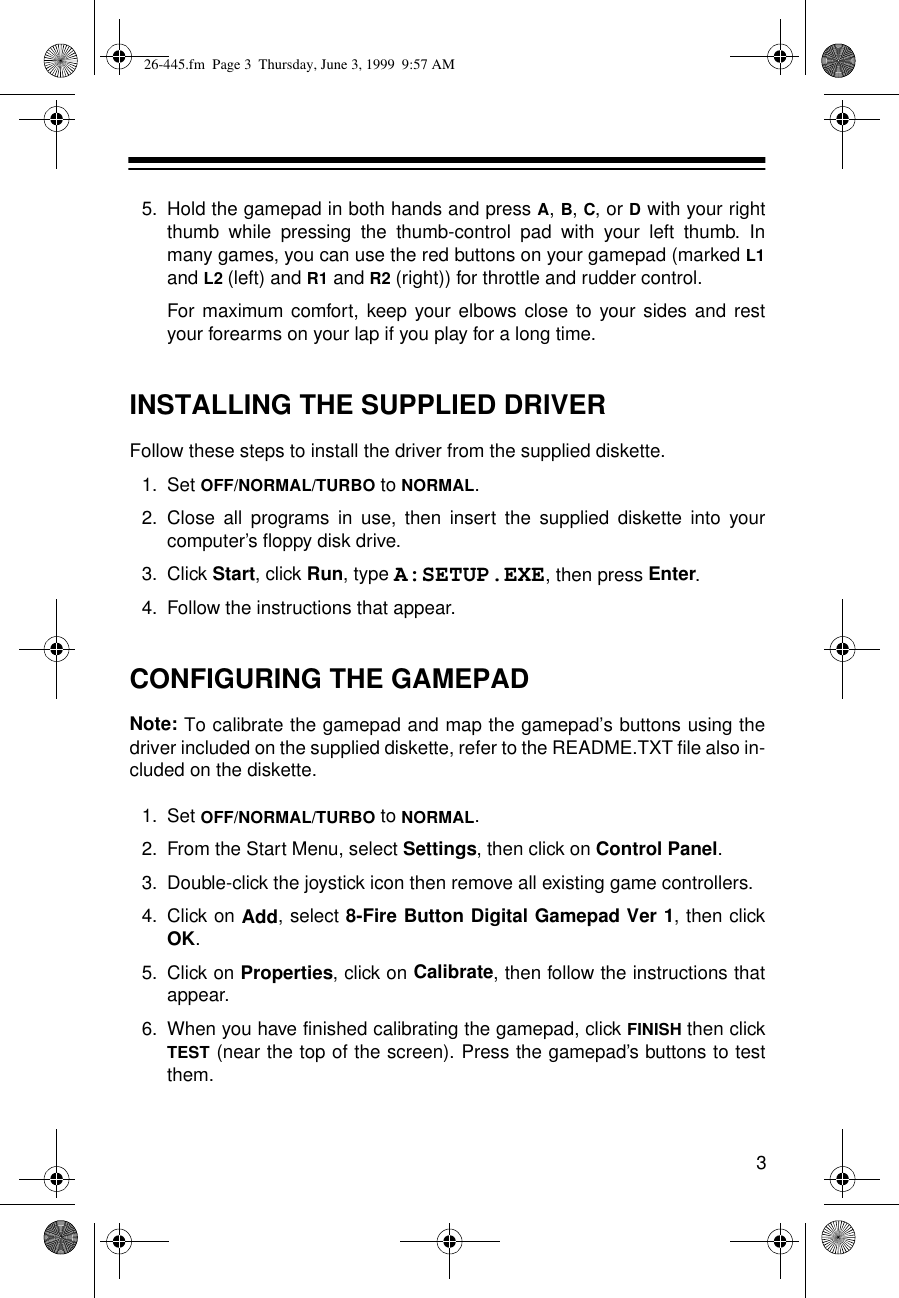 Page 3 of 4 - Radio-Shack Radio-Shack-26-445-Users-Manual- Rsil'dxoi  Radio-shack-26-445-users-manual