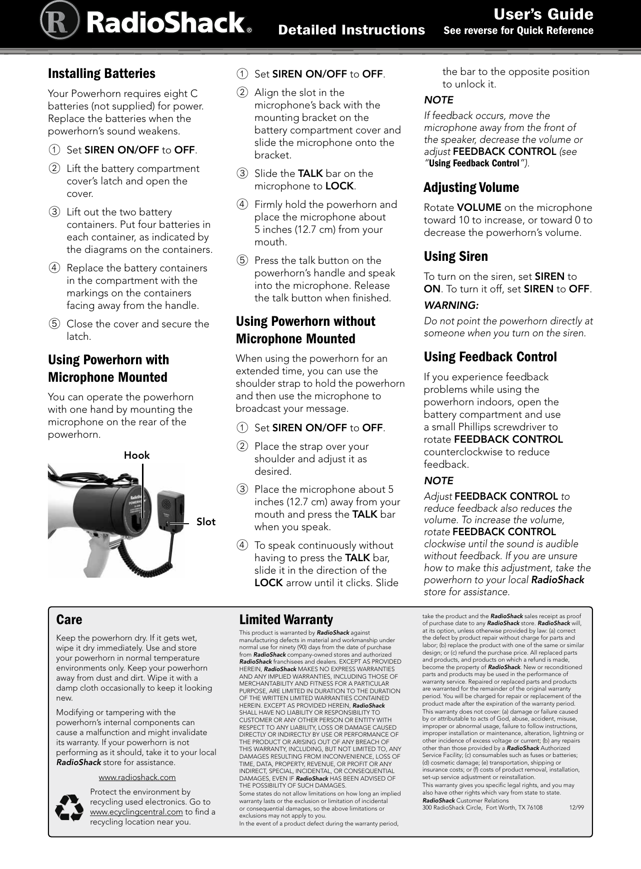 Page 2 of 2 - Radio-Shack Radio-Shack-32-2038-Users-Manual-  Radio-shack-32-2038-users-manual