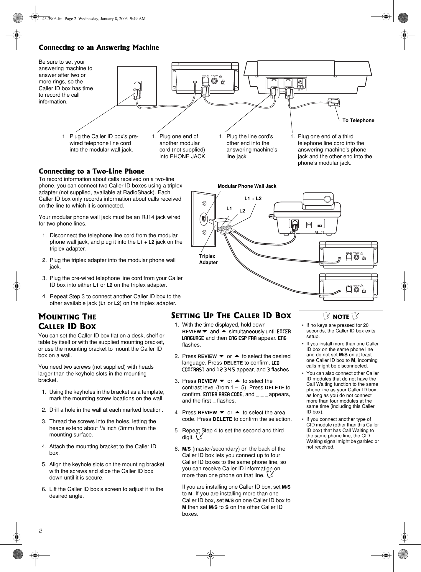 Page 2 of 4 - Radio-Shack Radio-Shack-43-3903-Users-Manual- 43-3903  Radio-shack-43-3903-users-manual