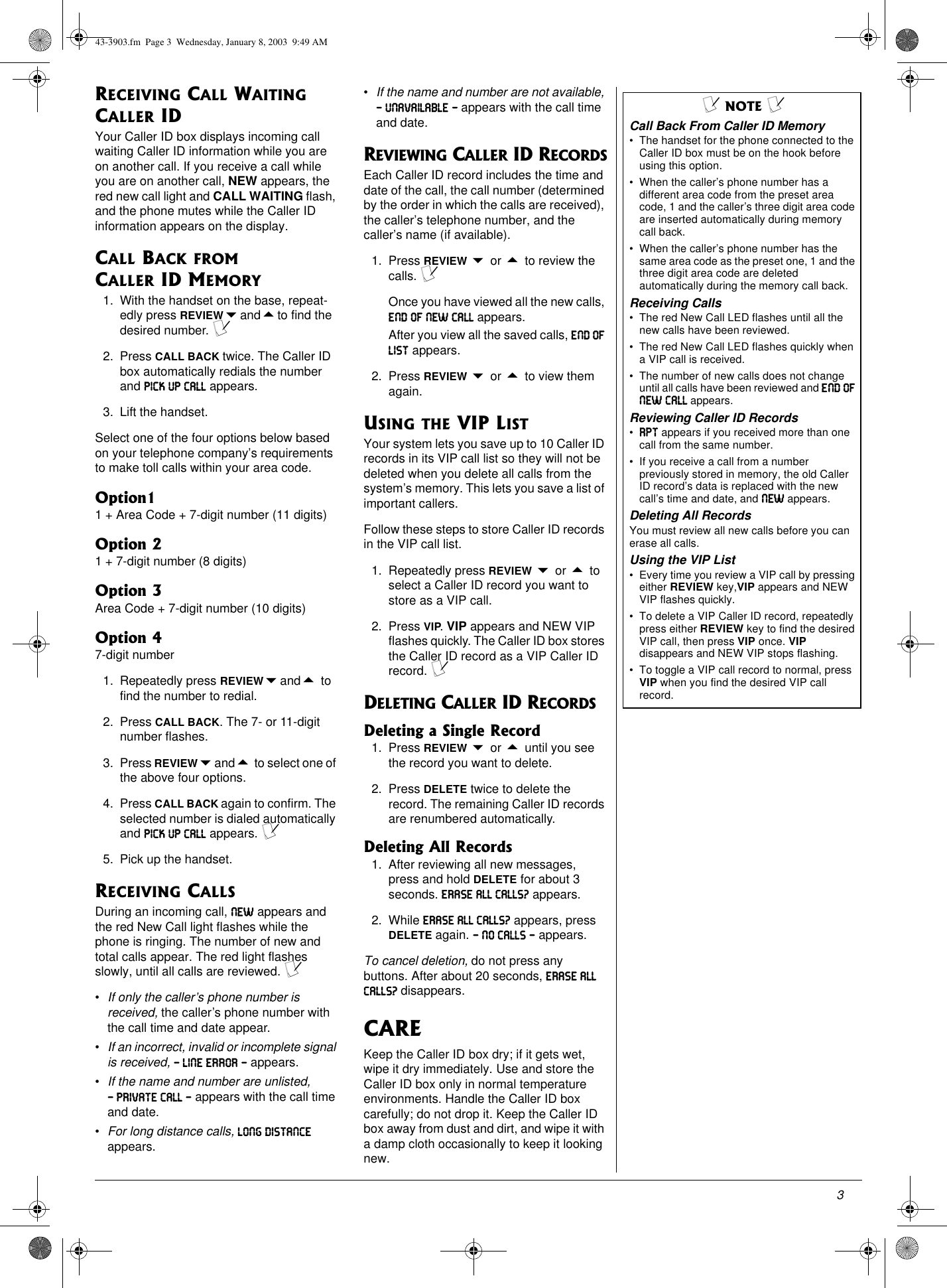 Page 3 of 4 - Radio-Shack Radio-Shack-43-3903-Users-Manual- 43-3903  Radio-shack-43-3903-users-manual