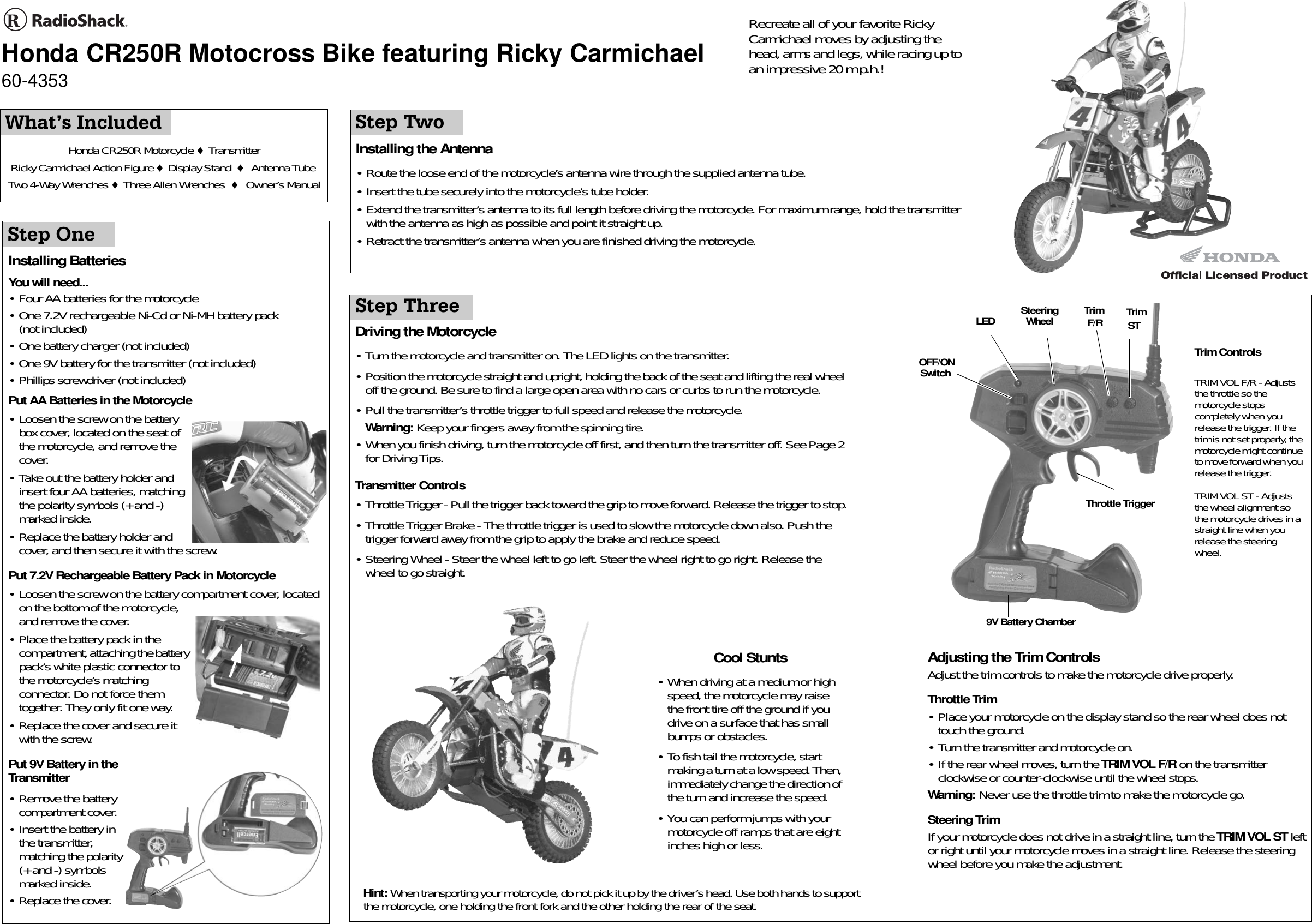 Radio Shack 60 4353 Users Manual