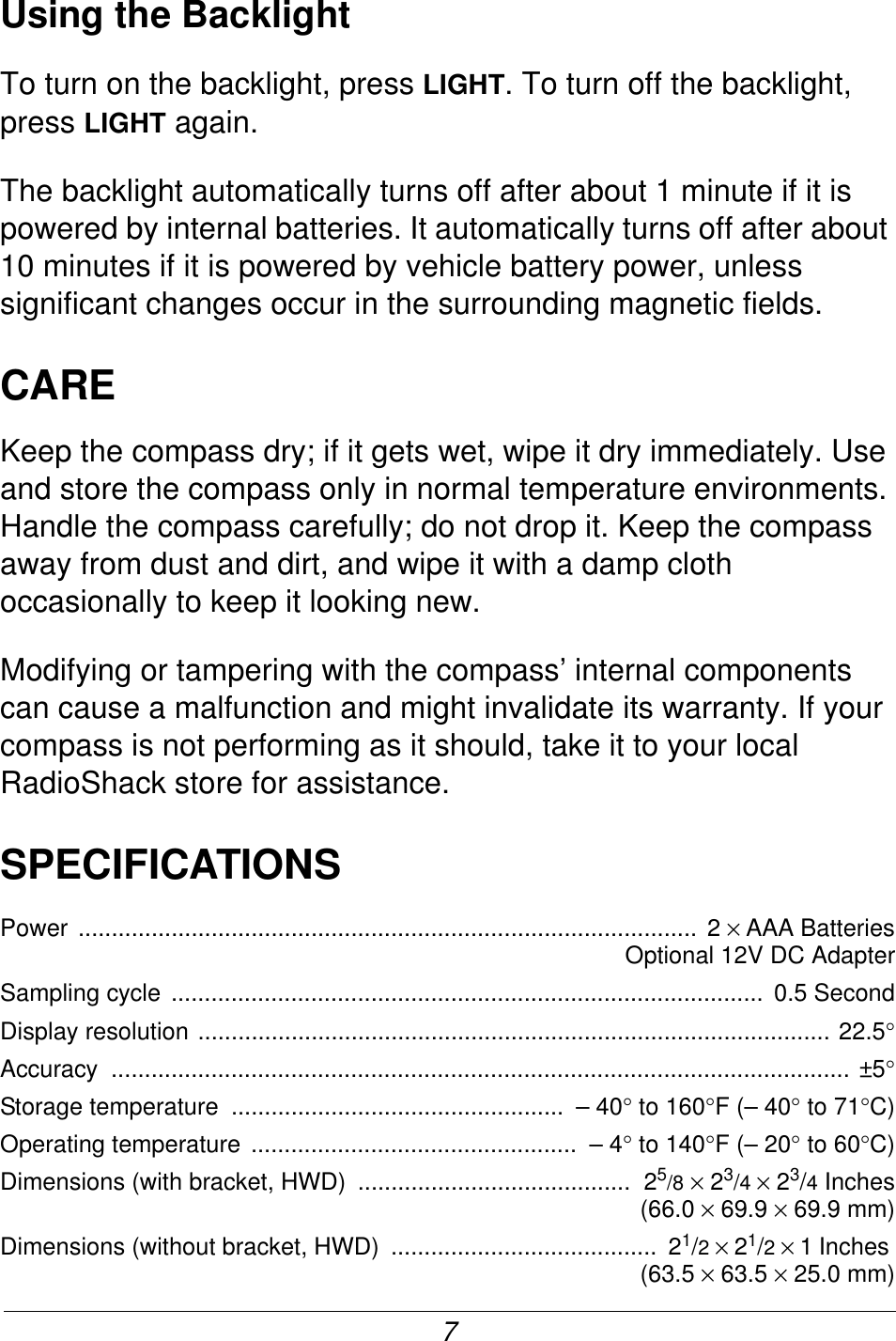 Page 7 of 8 - Radio-Shack Radio-Shack-63-1120-Users-Manual- 63-1120  Radio-shack-63-1120-users-manual