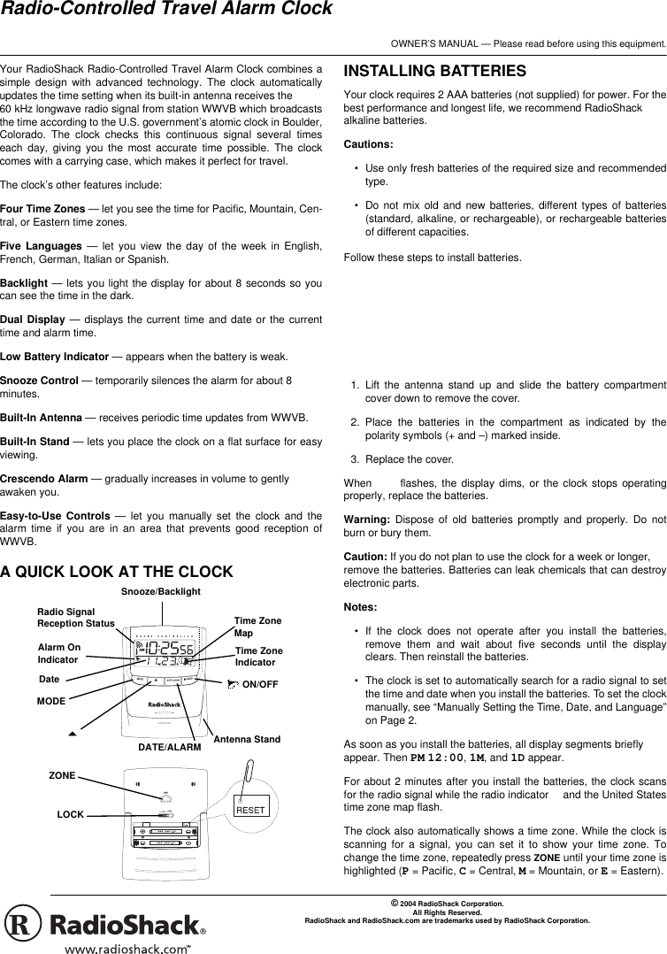 Radio Shack 63 964 Owners Manual ManualsLib Makes It Easy To Find