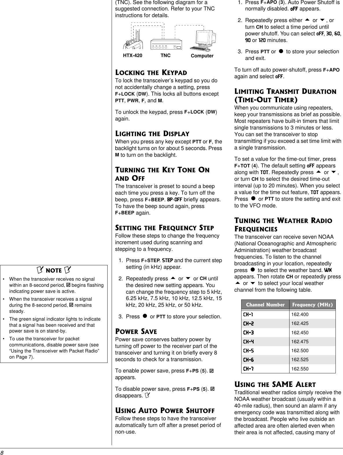 Page 8 of 11 - Radio-Shack Radio-Shack-Htx-420-Users-Manual- Www RadioShack With CircleR  Radio-shack-htx-420-users-manual