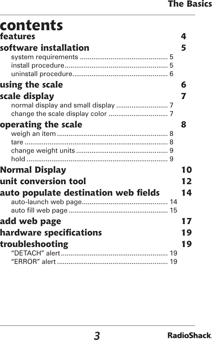 Page 2 of 11 - Radio-Shack Radio-Shack-Usb-Electronic-Scale-Users-Manual- 26-950  Radio-shack-usb-electronic-scale-users-manual