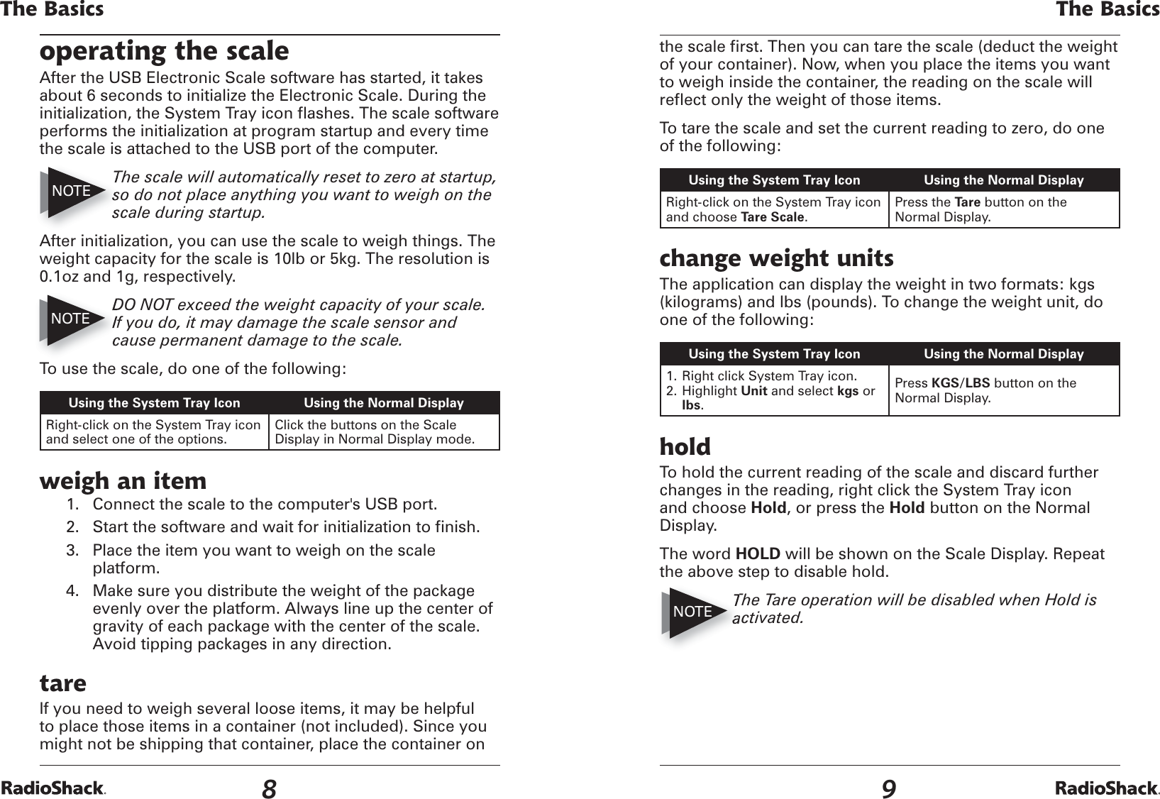 Page 5 of 11 - Radio-Shack Radio-Shack-Usb-Electronic-Scale-Users-Manual- 26-950  Radio-shack-usb-electronic-scale-users-manual