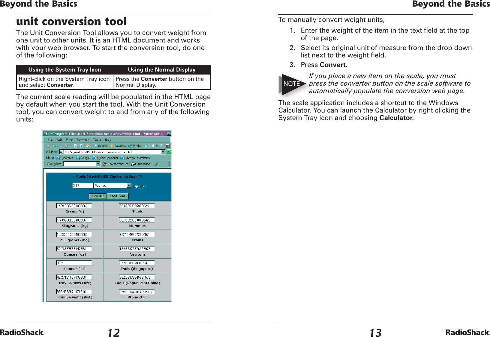 Page 7 of 11 - Radio-Shack Radio-Shack-Usb-Electronic-Scale-Users-Manual- 26-950  Radio-shack-usb-electronic-scale-users-manual