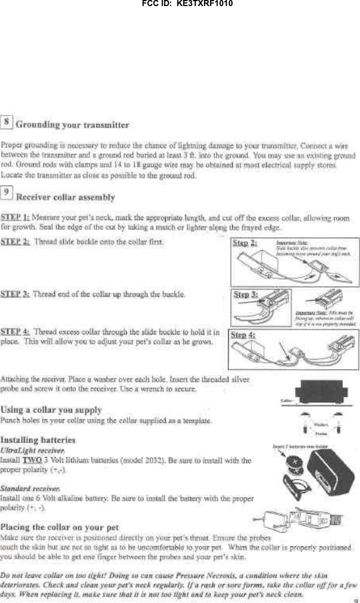 FCC ID:  KE3TXRF1010