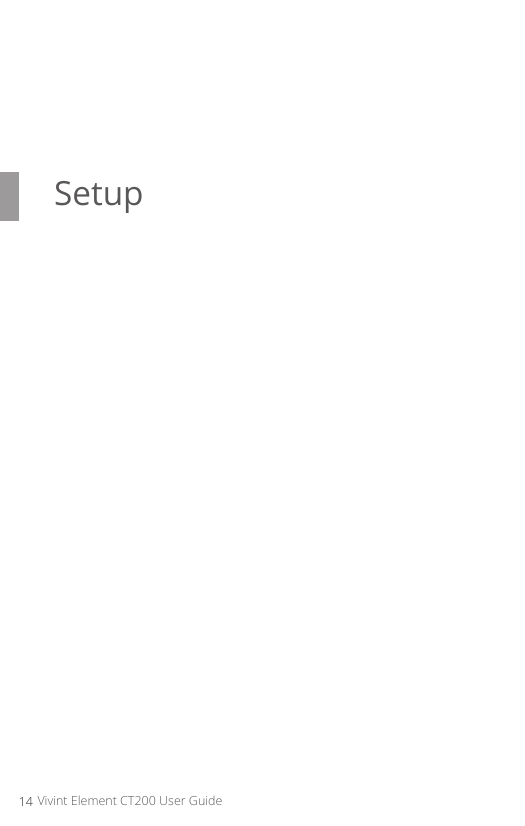 Vivint Element CT200 User Guide3Setup14