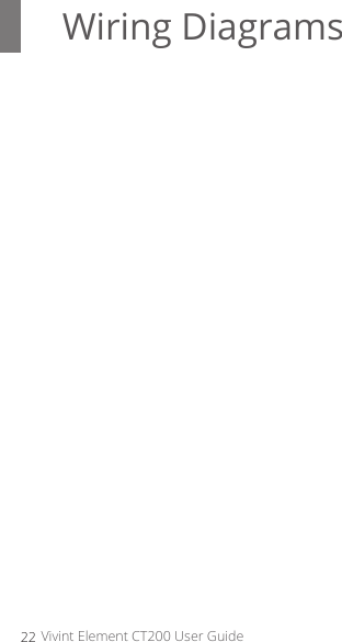 Vivint Element CT200 User Guide4Wiring Diagrams22