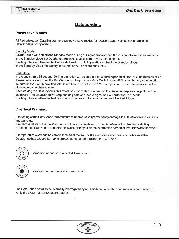 ND2099-DF-HP-1 Dual Frequency Datasonde User Manual