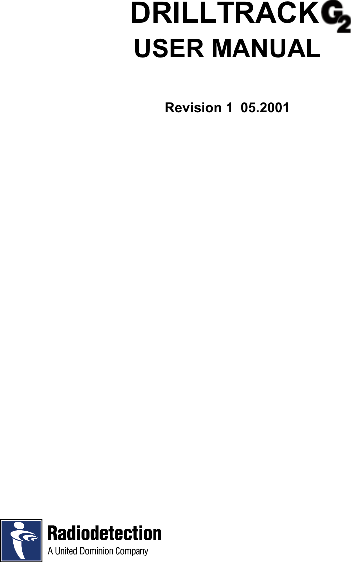                 DRILLTRACKUSER MANUALRevision 1  05.2001