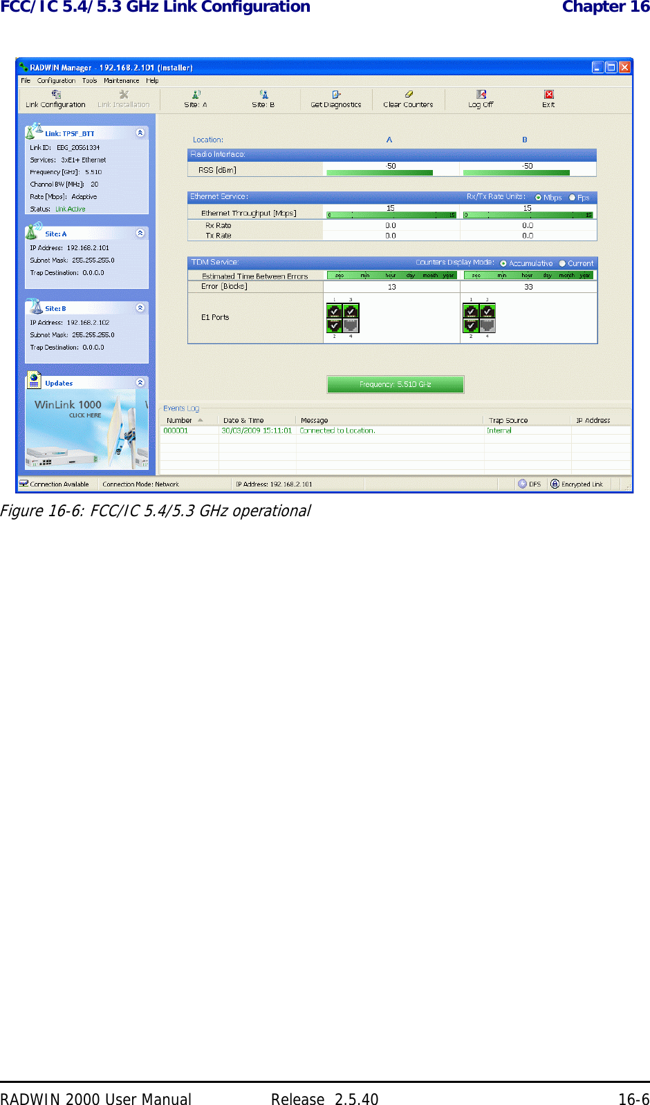 FCC/IC 5.4/5.3 GHz Link Configuration Chapter 16RADWIN 2000 User Manual Release  2.5.40 16-6Figure 16-6: FCC/IC 5.4/5.3 GHz operational 