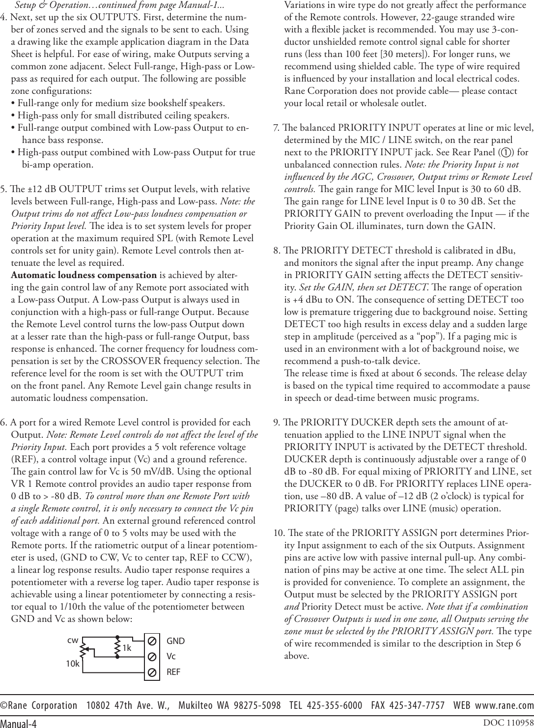 Page 4 of 4 - Rane Rane-Rane-Stereo-Amplifier-Da-26S-Users-Manual- DA 26S Manual  Rane-rane-stereo-amplifier-da-26s-users-manual