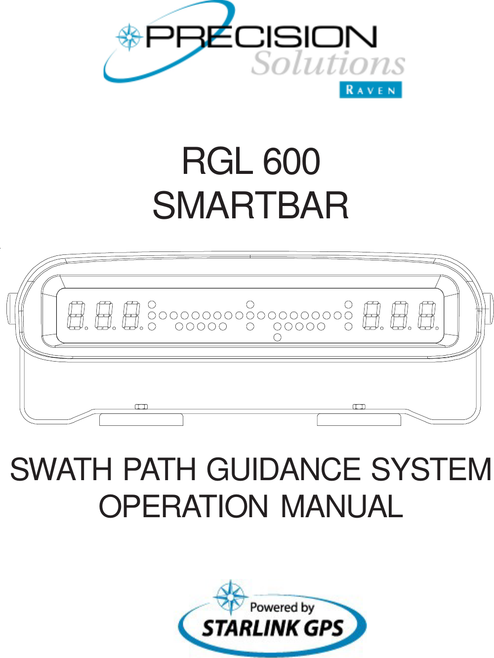 RGL 600SMARTBARSWATH PATH GUIDANCE SYSTEMOPERATION MANUAL