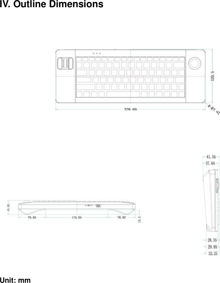  IV. Outline Dimensions    Unit: mm 