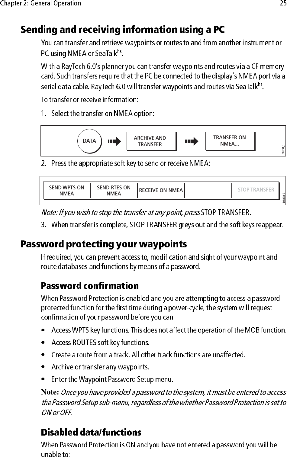                         Note: DATA ARCHIVE ANDTRANSFERTRANSFER ONNMEA...D8638_1SEND WPTS ONNMEASEND RTES ONNMEA RECEIVE ON NMEAD6808-2STOP TRANSFER