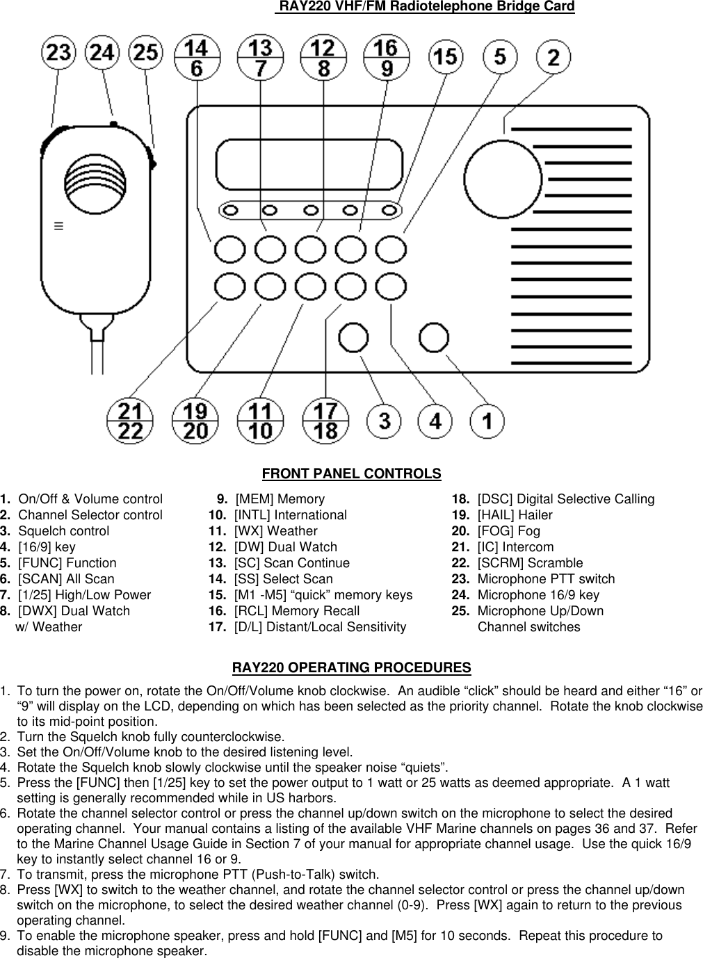 Page 2 of 3 - Raymarine Raymarine-Ray220-Users-Manual- 220BRIDG  Raymarine-ray220-users-manual