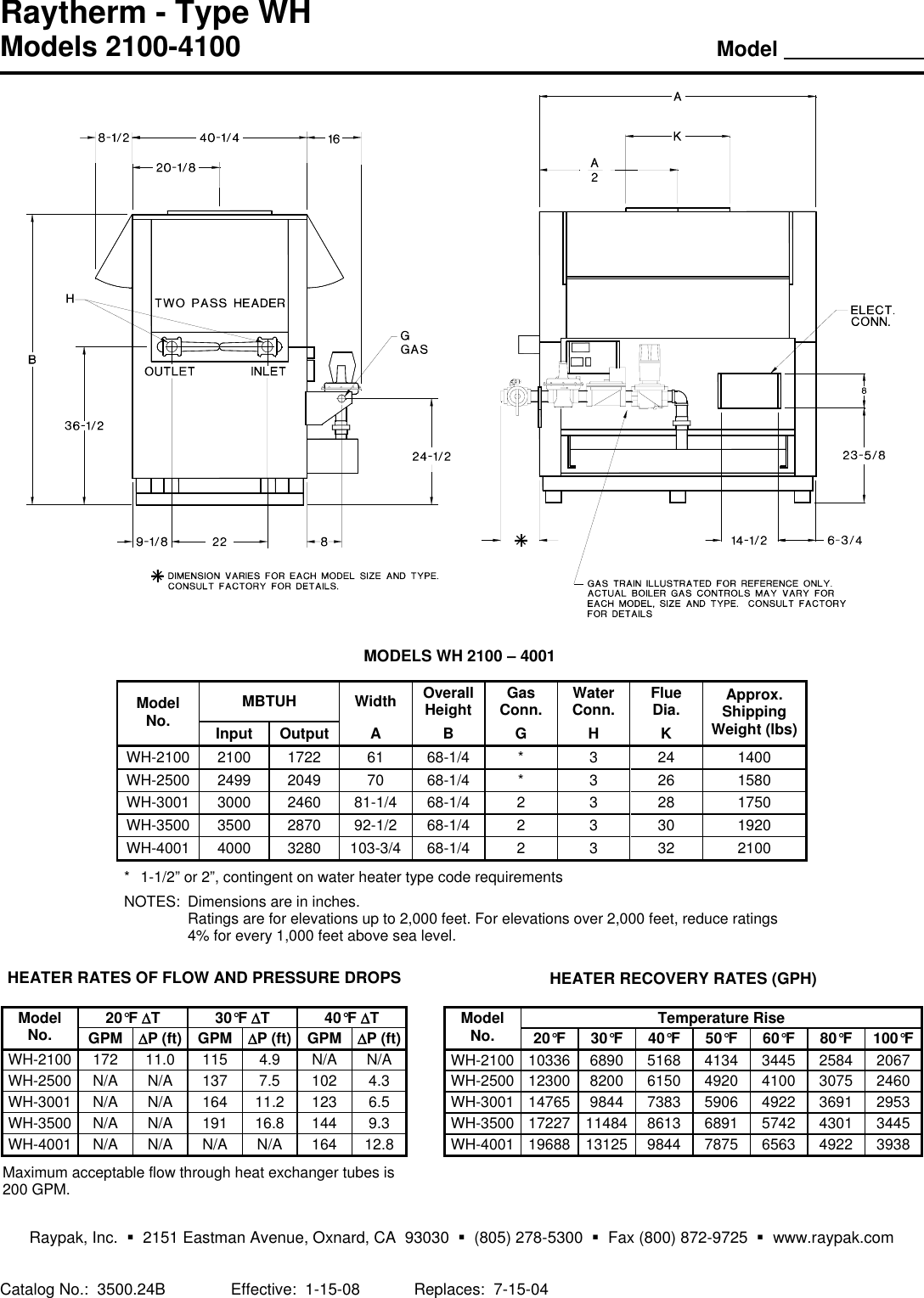 Page 2 of 2 - Raypak Raypak-2100-4001-Users-Manual 3500.24B