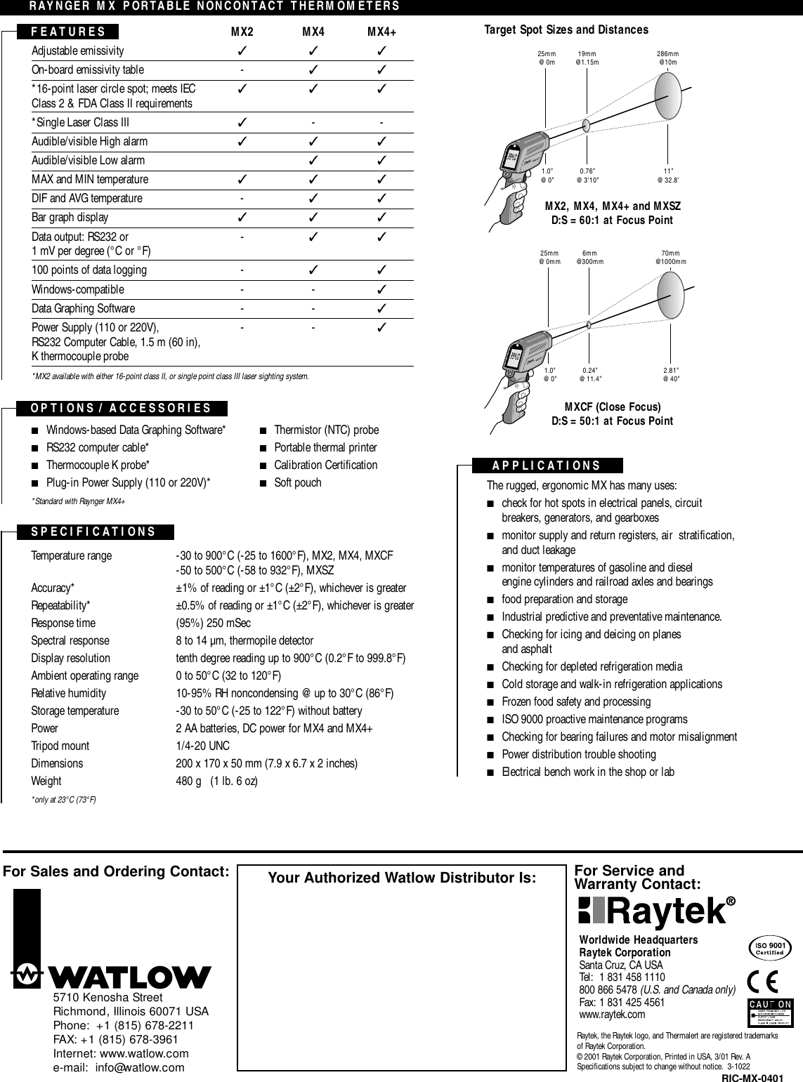 Raytek Raynger Mx Series Users Manual