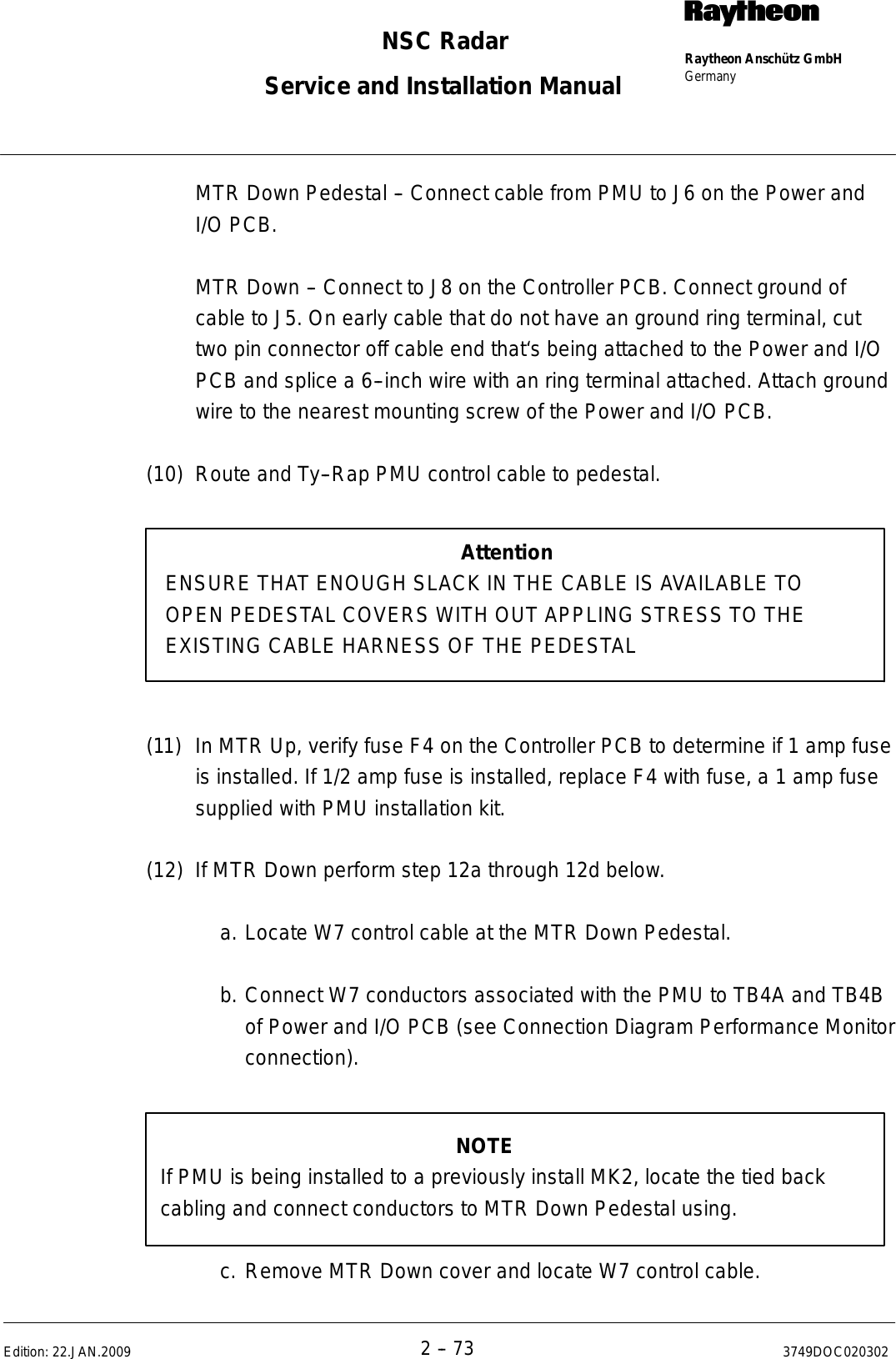 Page 105 of Raytheon Anschuetz High Seas 9RAN-SUR-25U Marine Radar User Manual Titel