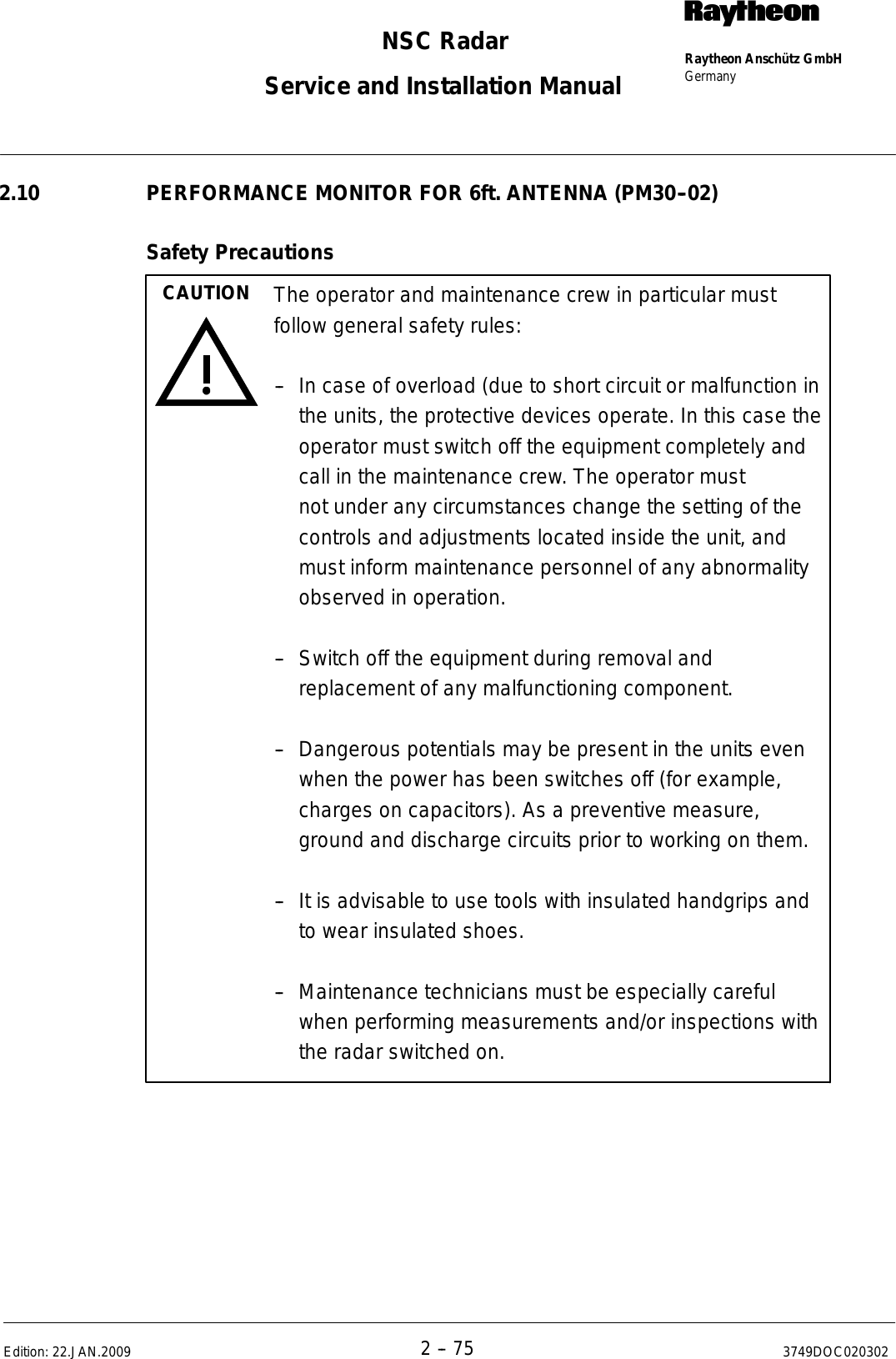 Page 107 of Raytheon Anschuetz High Seas 9RAN-SUR-25U Marine Radar User Manual Titel