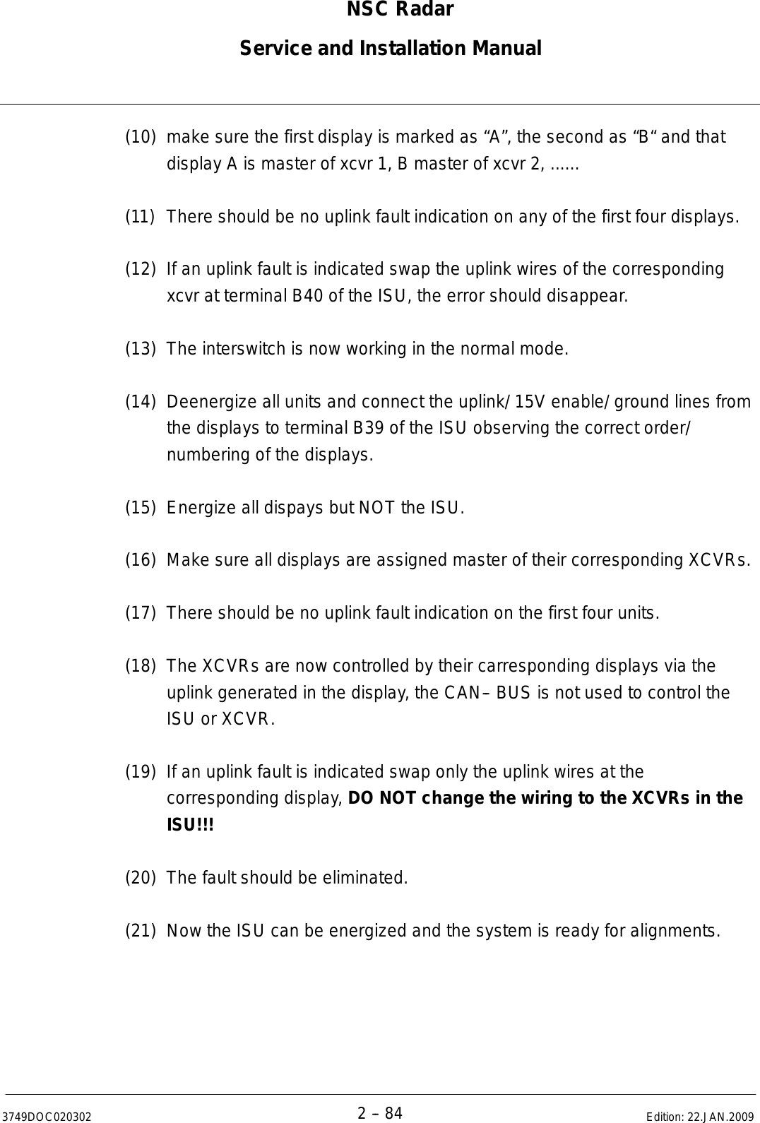 Page 116 of Raytheon Anschuetz High Seas 9RAN-SUR-25U Marine Radar User Manual Titel