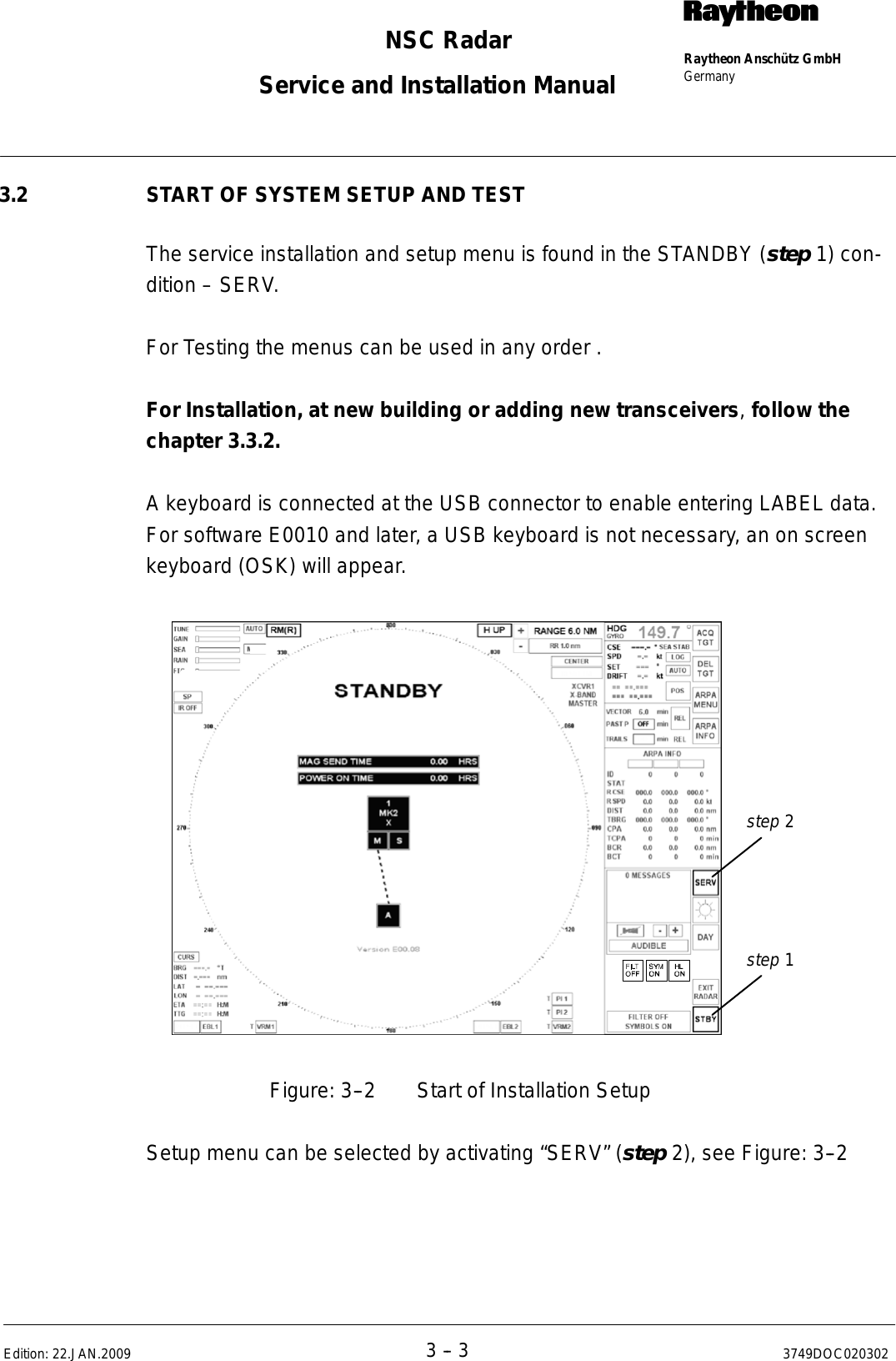 Page 124 of Raytheon Anschuetz High Seas 9RAN-SUR-25U Marine Radar User Manual Titel