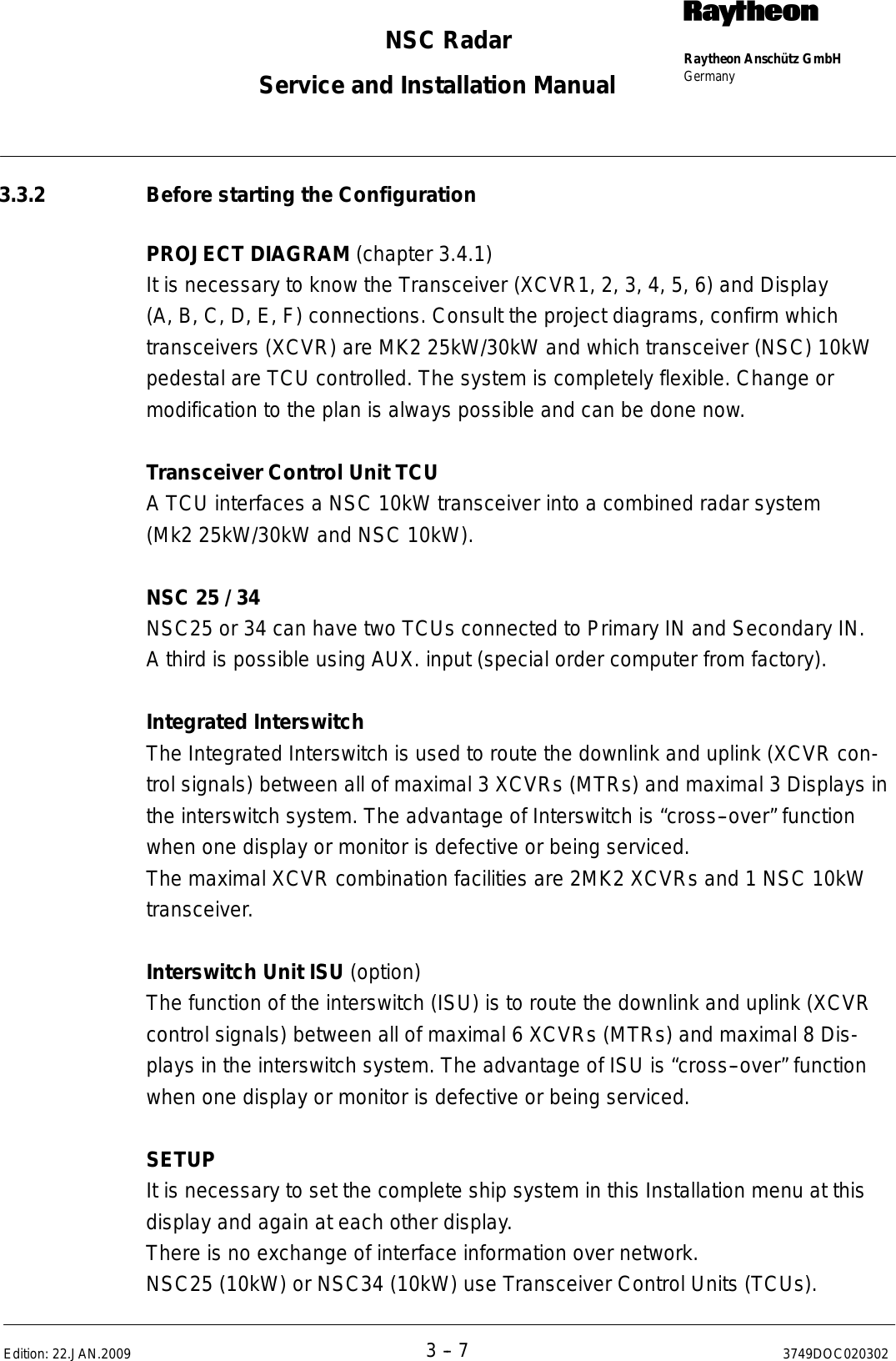 Page 128 of Raytheon Anschuetz High Seas 9RAN-SUR-25U Marine Radar User Manual Titel