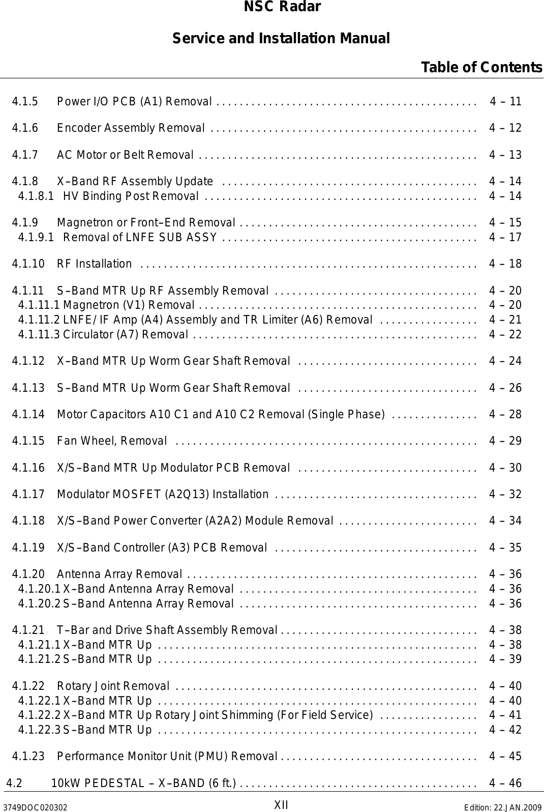 Page 14 of Raytheon Anschuetz High Seas 9RAN-SUR-25U Marine Radar User Manual Titel