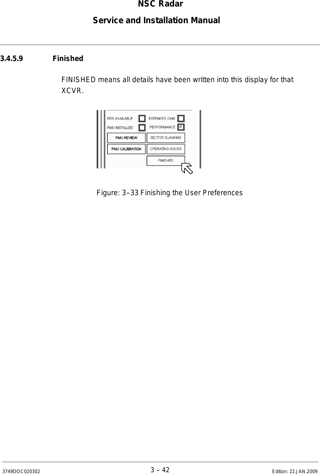 Page 163 of Raytheon Anschuetz High Seas 9RAN-SUR-25U Marine Radar User Manual Titel