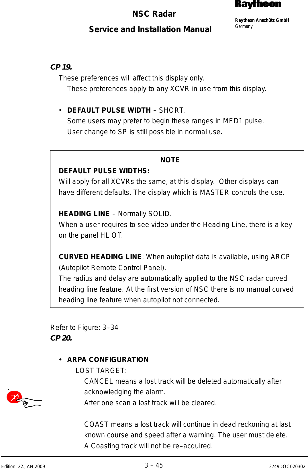 Page 166 of Raytheon Anschuetz High Seas 9RAN-SUR-25U Marine Radar User Manual Titel