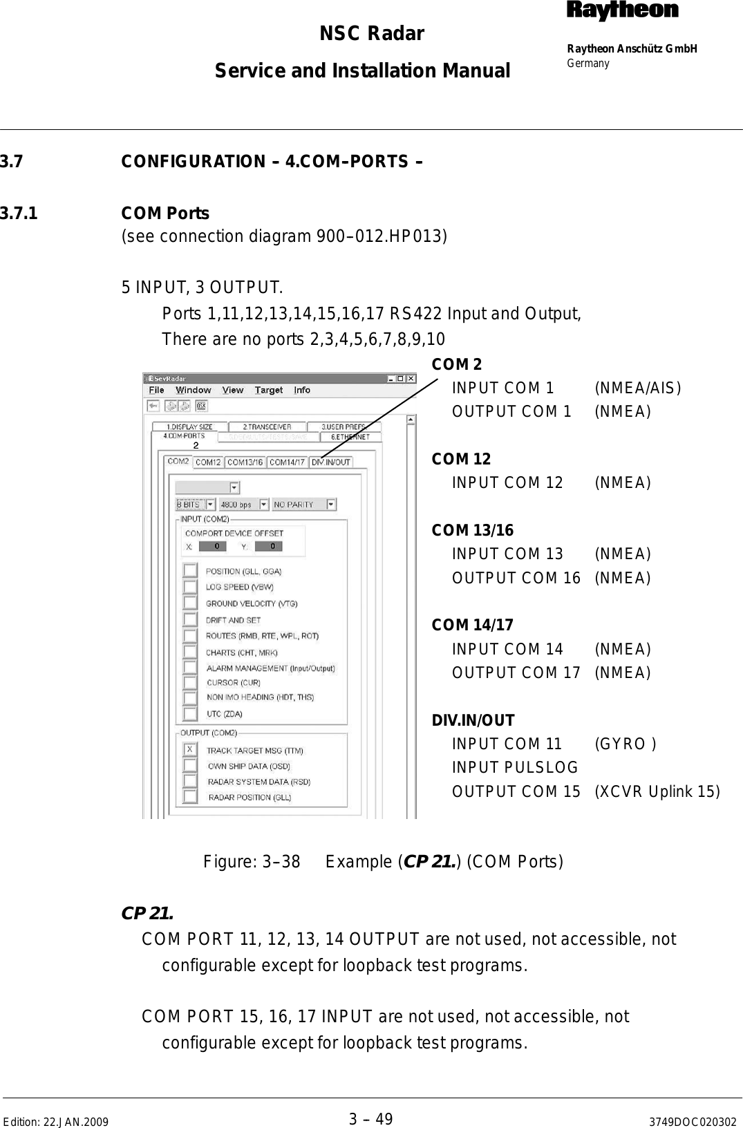 Page 170 of Raytheon Anschuetz High Seas 9RAN-SUR-25U Marine Radar User Manual Titel