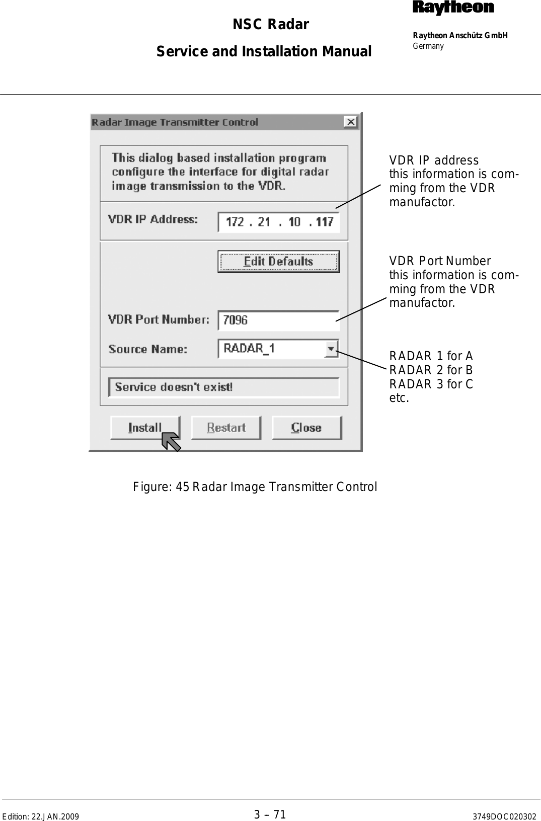 Page 192 of Raytheon Anschuetz High Seas 9RAN-SUR-25U Marine Radar User Manual Titel