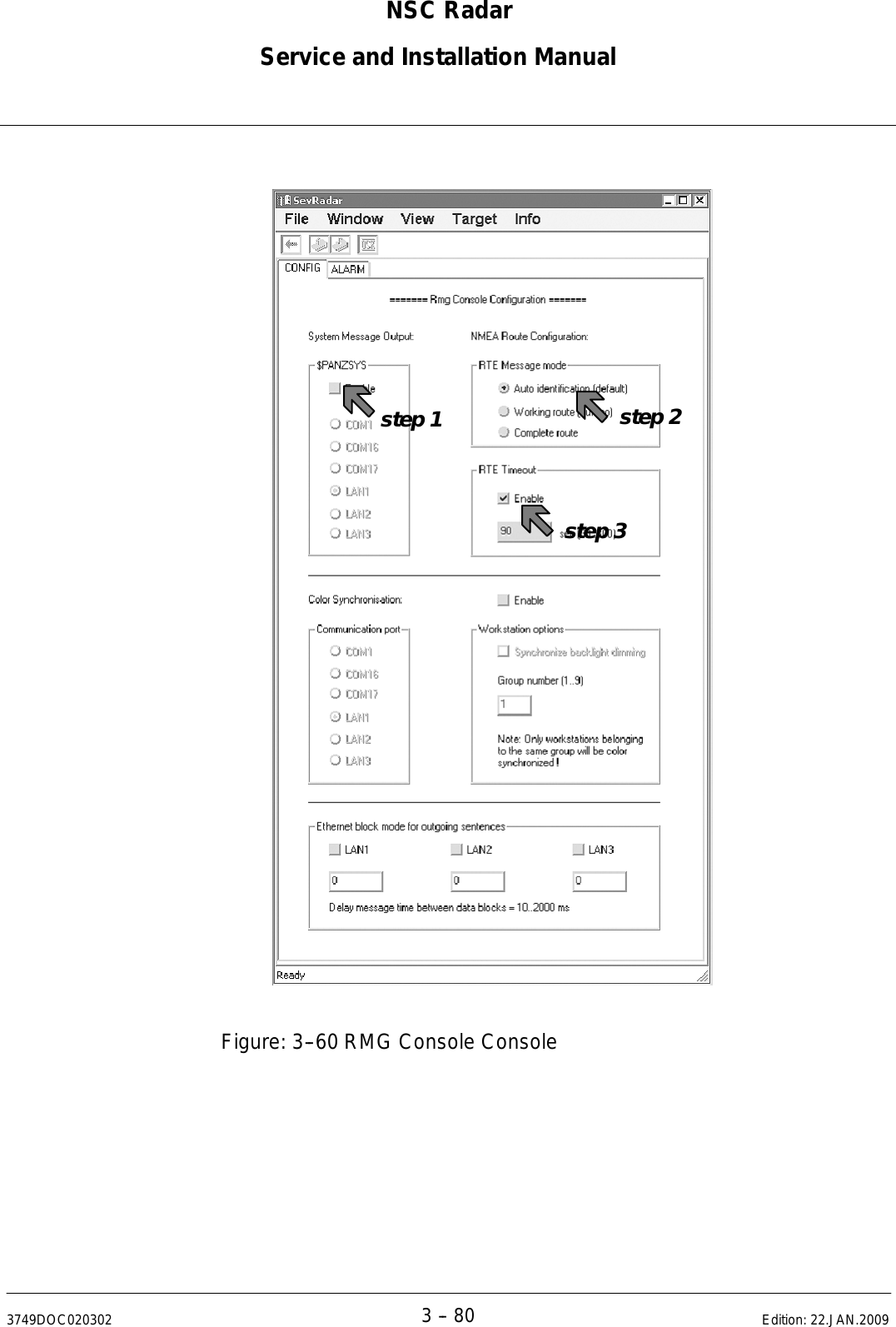 Page 201 of Raytheon Anschuetz High Seas 9RAN-SUR-25U Marine Radar User Manual Titel