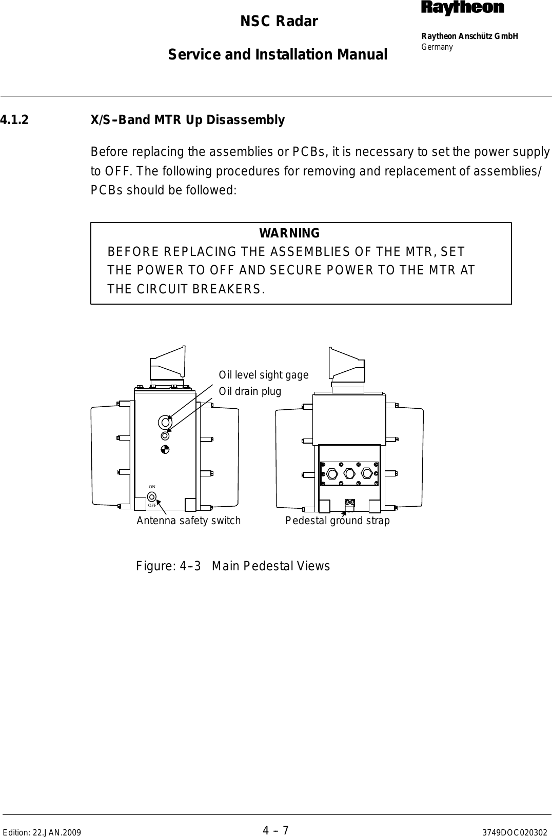 Page 210 of Raytheon Anschuetz High Seas 9RAN-SUR-25U Marine Radar User Manual Titel