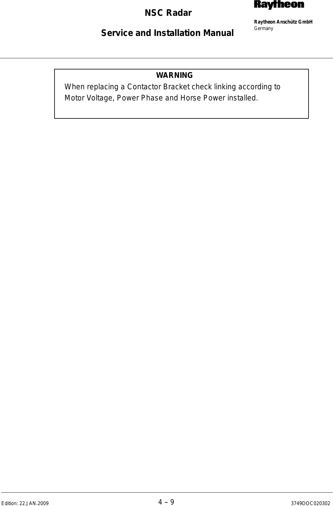 Page 212 of Raytheon Anschuetz High Seas 9RAN-SUR-25U Marine Radar User Manual Titel