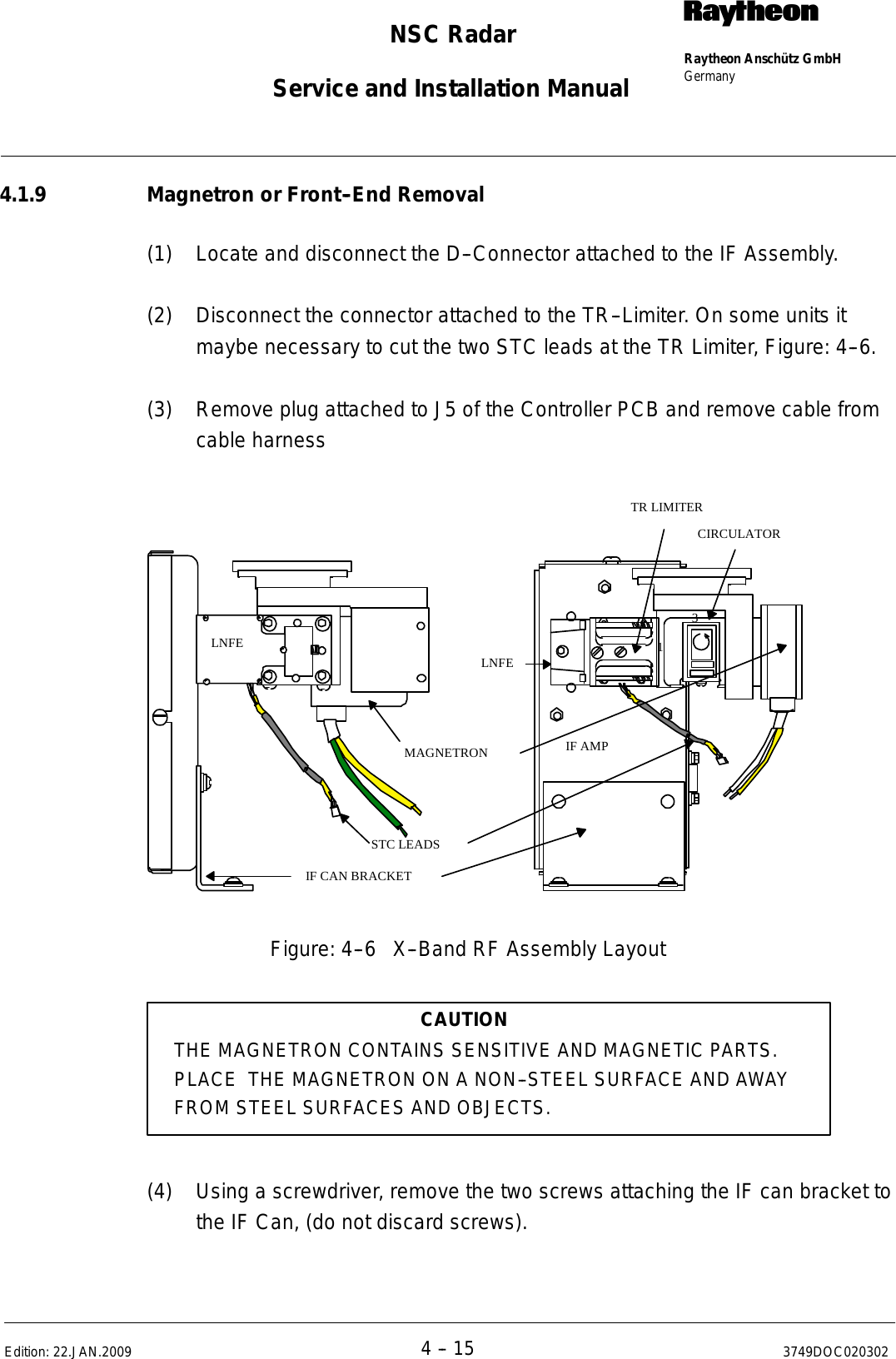 Page 218 of Raytheon Anschuetz High Seas 9RAN-SUR-25U Marine Radar User Manual Titel