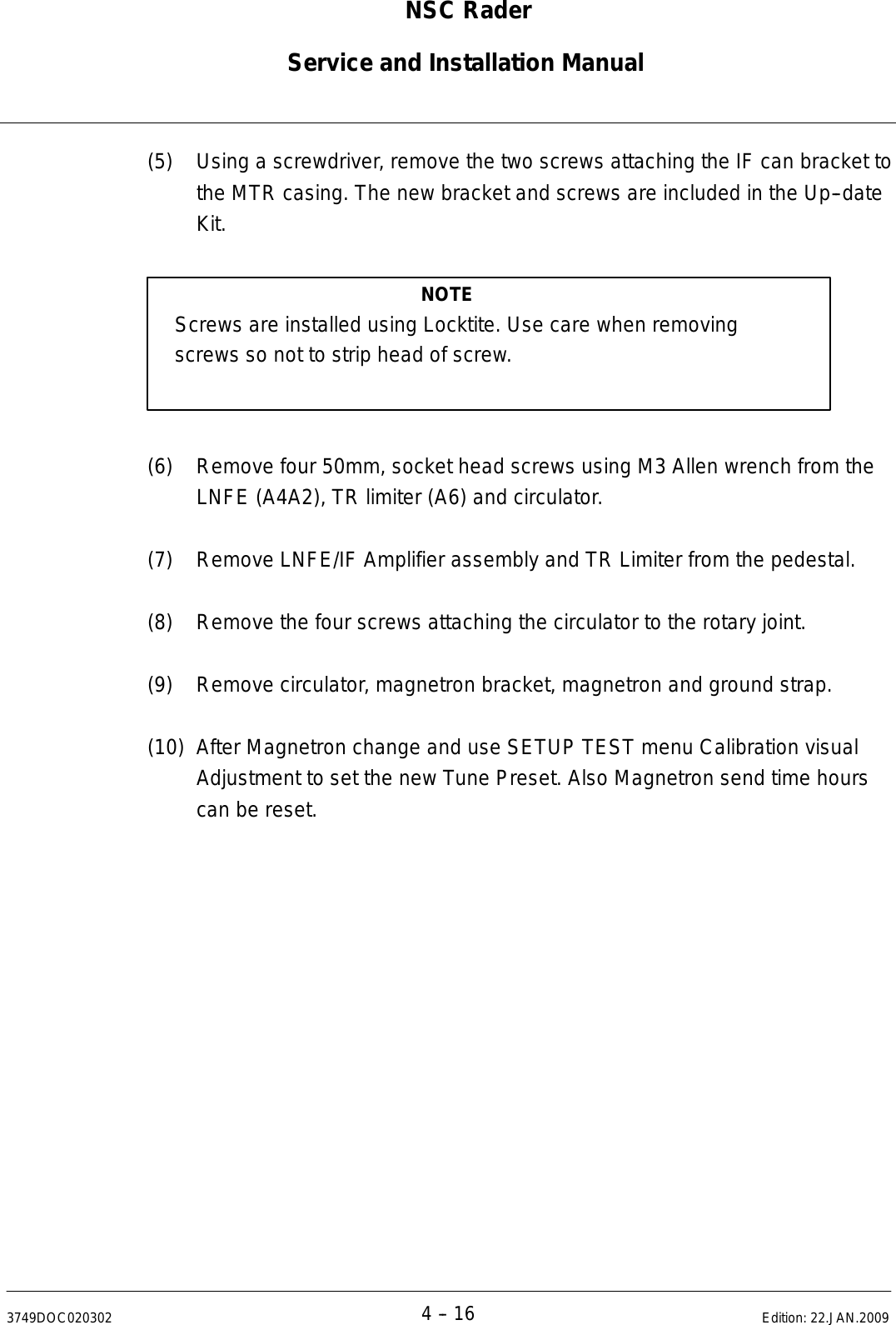 Page 219 of Raytheon Anschuetz High Seas 9RAN-SUR-25U Marine Radar User Manual Titel