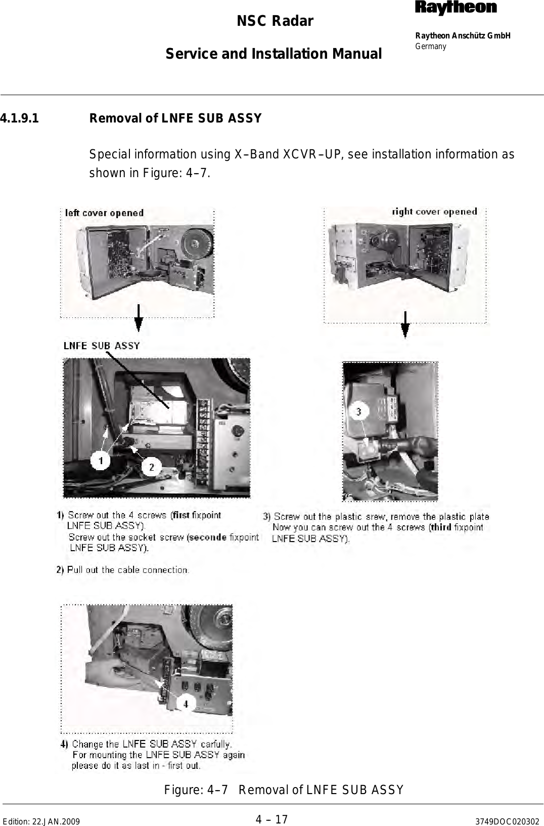 Page 220 of Raytheon Anschuetz High Seas 9RAN-SUR-25U Marine Radar User Manual Titel